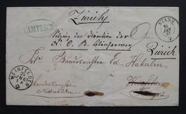 1867, BoM an den Bundesrichter Eduard Häberlin Weinfelden TG