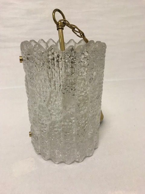 Lampade: schwere Glaslampe Hängelampe Pressglas 60er – Usato da Zürich venduto da gigimai67 2