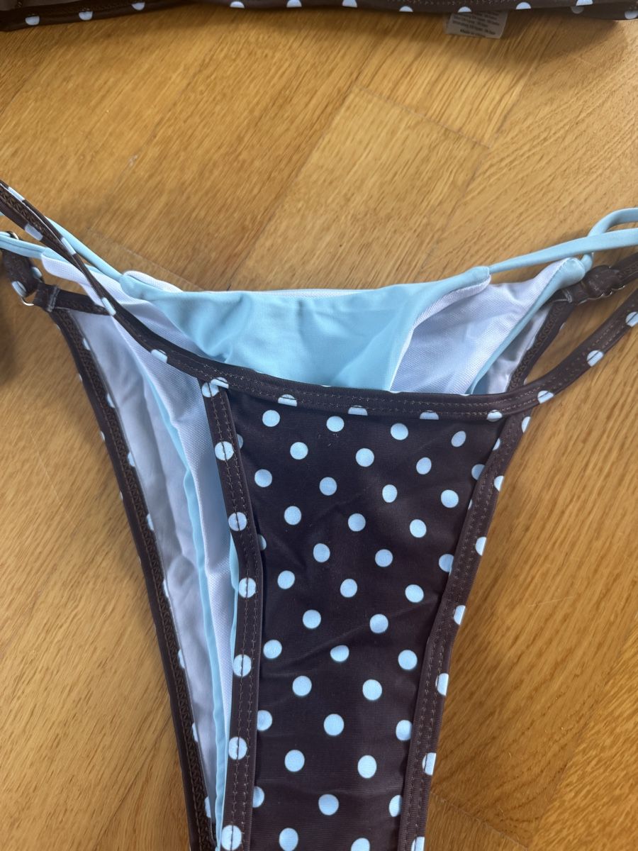 Costumi da bagno & Bikini: Bikini Punkte braun blau Grösse S Neu – Nuovo (secondo la descrizione) da Männedorf venduto da mariadelrocioeberle 1