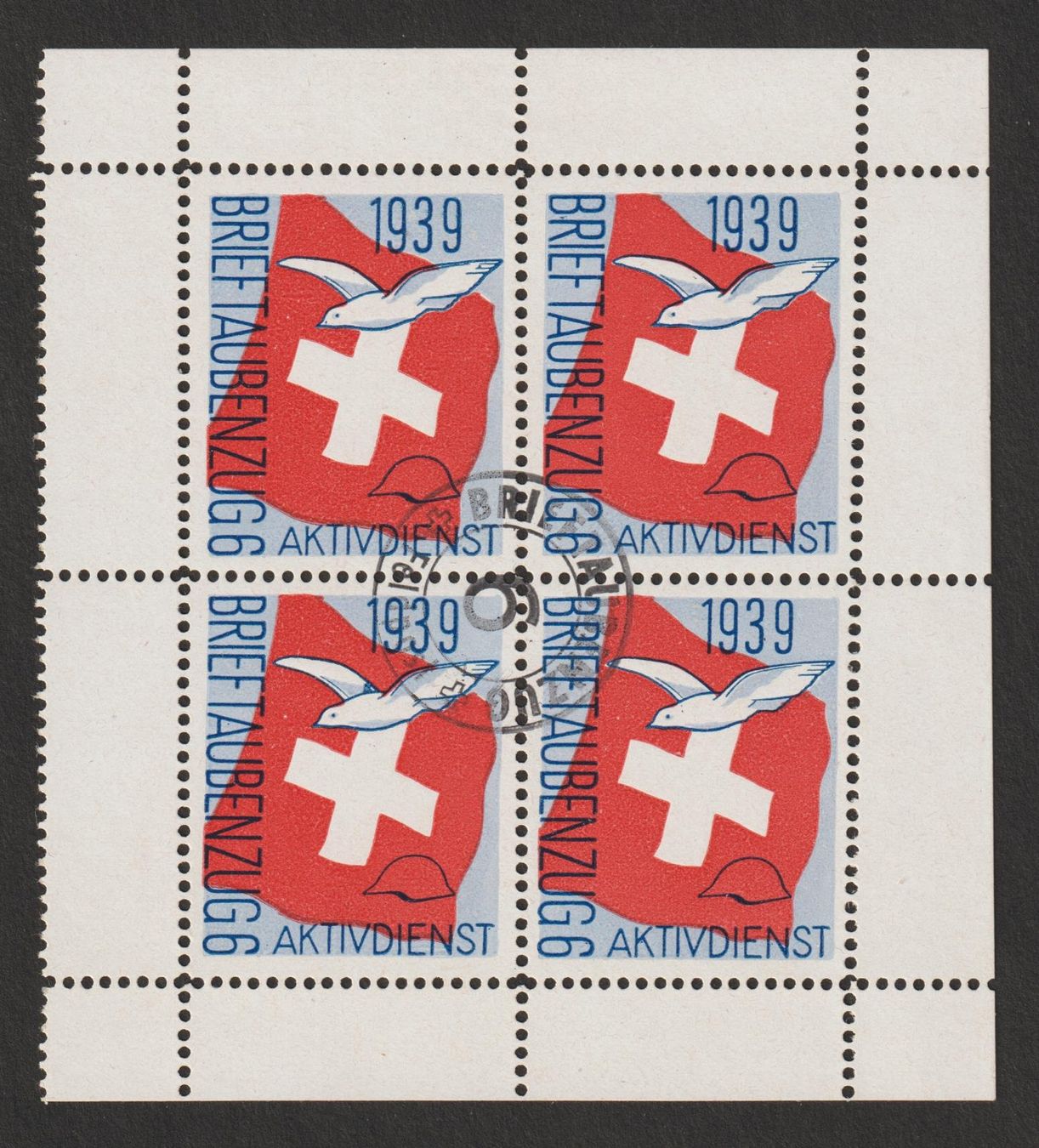 Tutti i francobolli: Brieftaubendienst Nr. 9/3 o – Usato da Siebnen venduto da Fstaehli