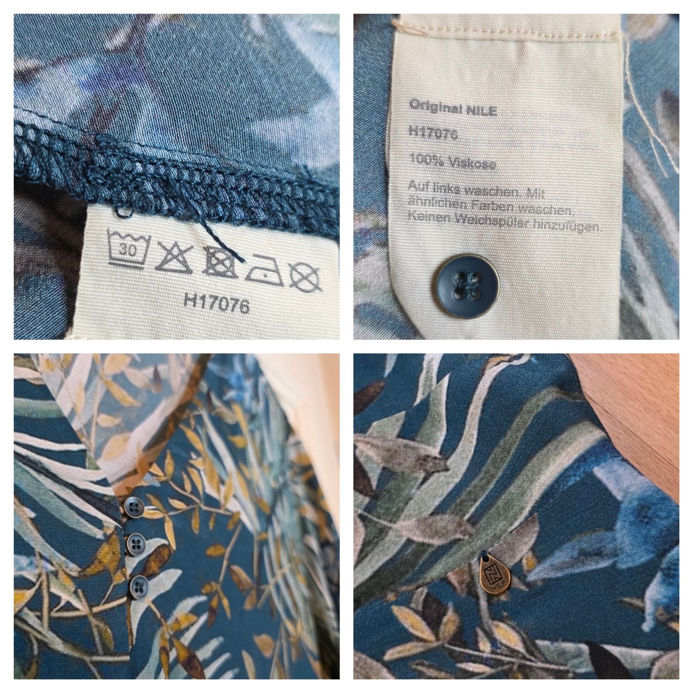 Nile Vestiti: NILE Maxikleid 100% Viskose Petrol Gr. S/M – Usato da Wald ZH venduto da CapLux 3