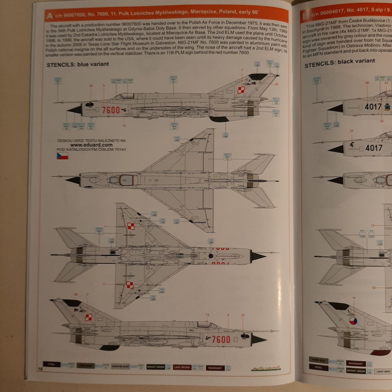 Kit di modellismo & Modellini statici: 1988 ... MIG-21 MF Interceptor ... Eduard 70141 – Nuovo (secondo la descrizione) da Bonstetten venduto da Benibanny59 1