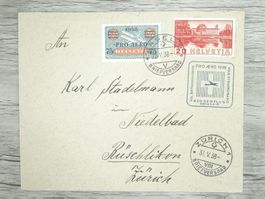 TR70 Enveloppe + Timbre Suisse 1938