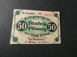 Dt. Reich, Elbing,  Notgeldschein