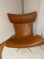 Ledersessel braun Drehfuss