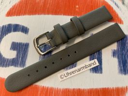 14mm Lederarmband Leder grau, Uhrenband, bracelet de montre