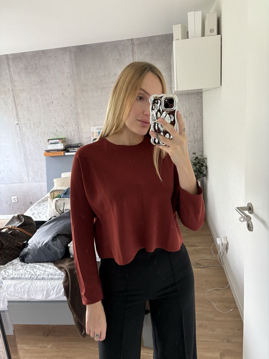 Zara Top: Pull bordeaux Zara taille S – Usato da Zürich venduto da mps_9cp7 2