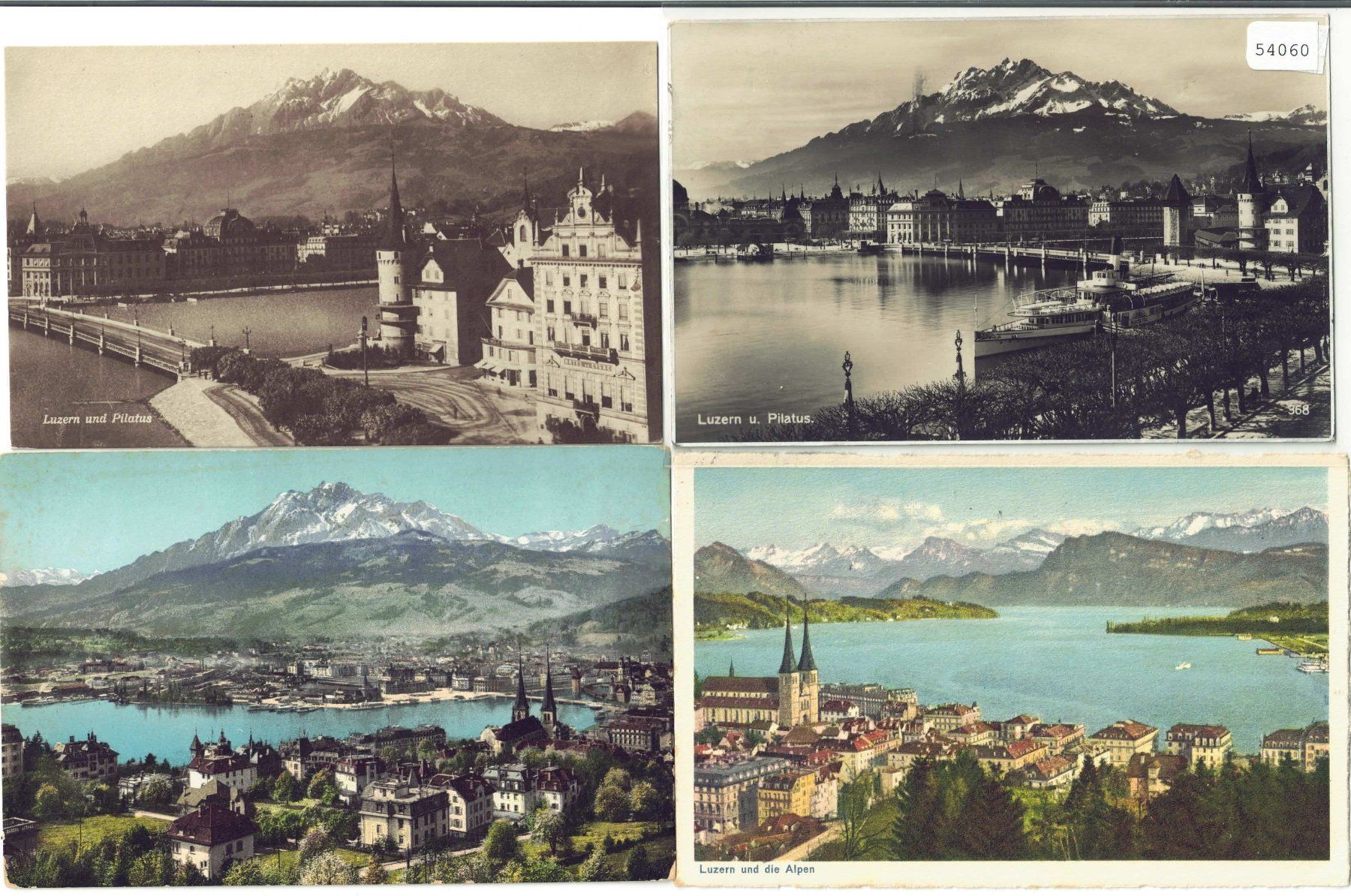 Ansichtskarten: 4 AK - Luzern – Gebraucht aus Ettingen von Kartenplanet