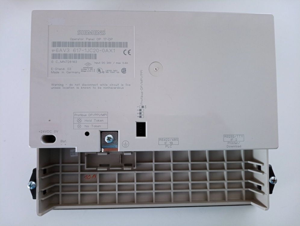 Siemens SIMATIC Operator Panel OP17/DP 6AV3617-1JC20-0AX1, 325,00