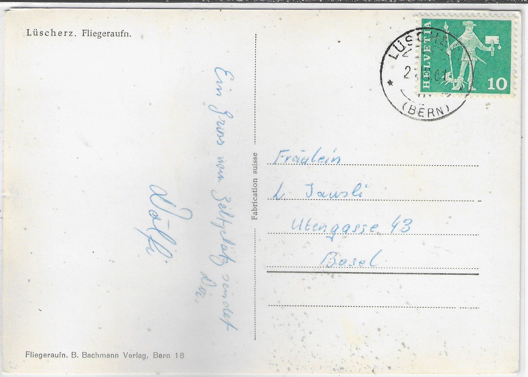 Cartoline postali: Flugaufnahme Lüscherz BE – Usato da Ettingen venduto da Kartenplanet 1