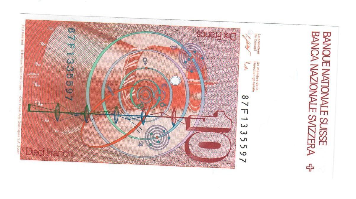 Banknoten: Schweizer Banknote Fr. 10.00: Ungefaltet. – Neu (gemäss Beschreibung) aus Utzigen von a8b9c0 1