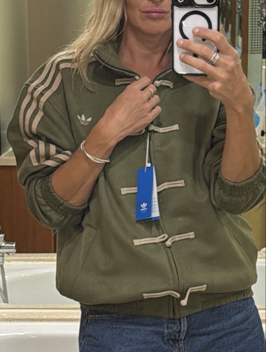 Adidas Vestes: Adidas Track Jacket Khaki Size M Mandarin Collar – Neuf (Voir description) à Steinhausen par mar_8y57