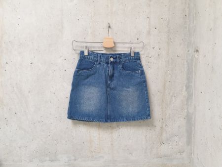 Mini-jupe en jeans KIDS, bleu denim, basic, fille, 140