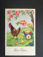 Frohe Ostern Karte Zeichnung 1954 (V462)