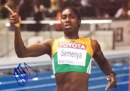Caster Semenya Autogramm signiert Foto 13x18cm