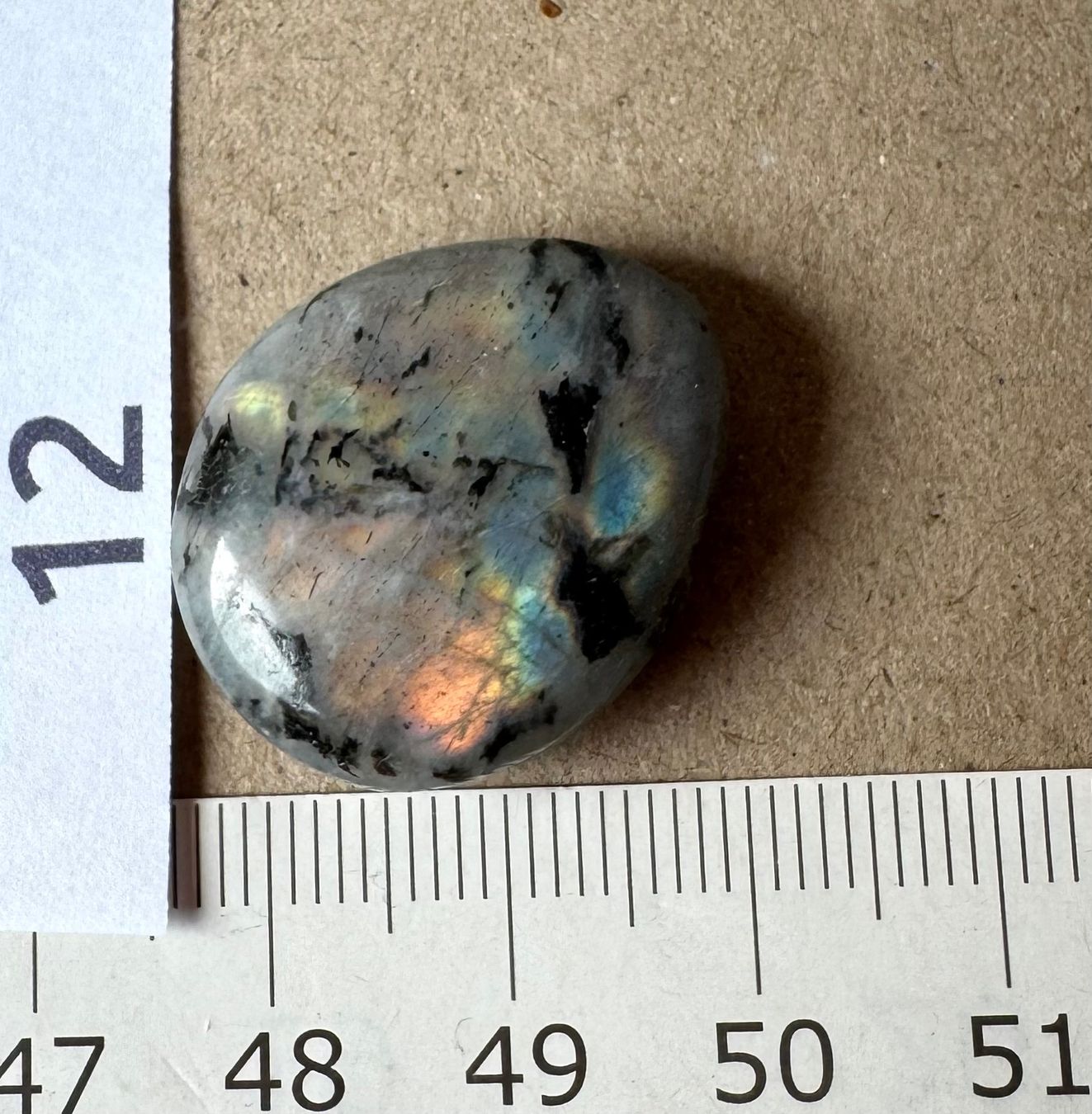 Minerali & Pietre curative: Labradorit rundum poliert   mit "FEUER"  schön!!   Stein – Nuovo e nell'imballaggio originale da Leuggern venduto da gemshow 1