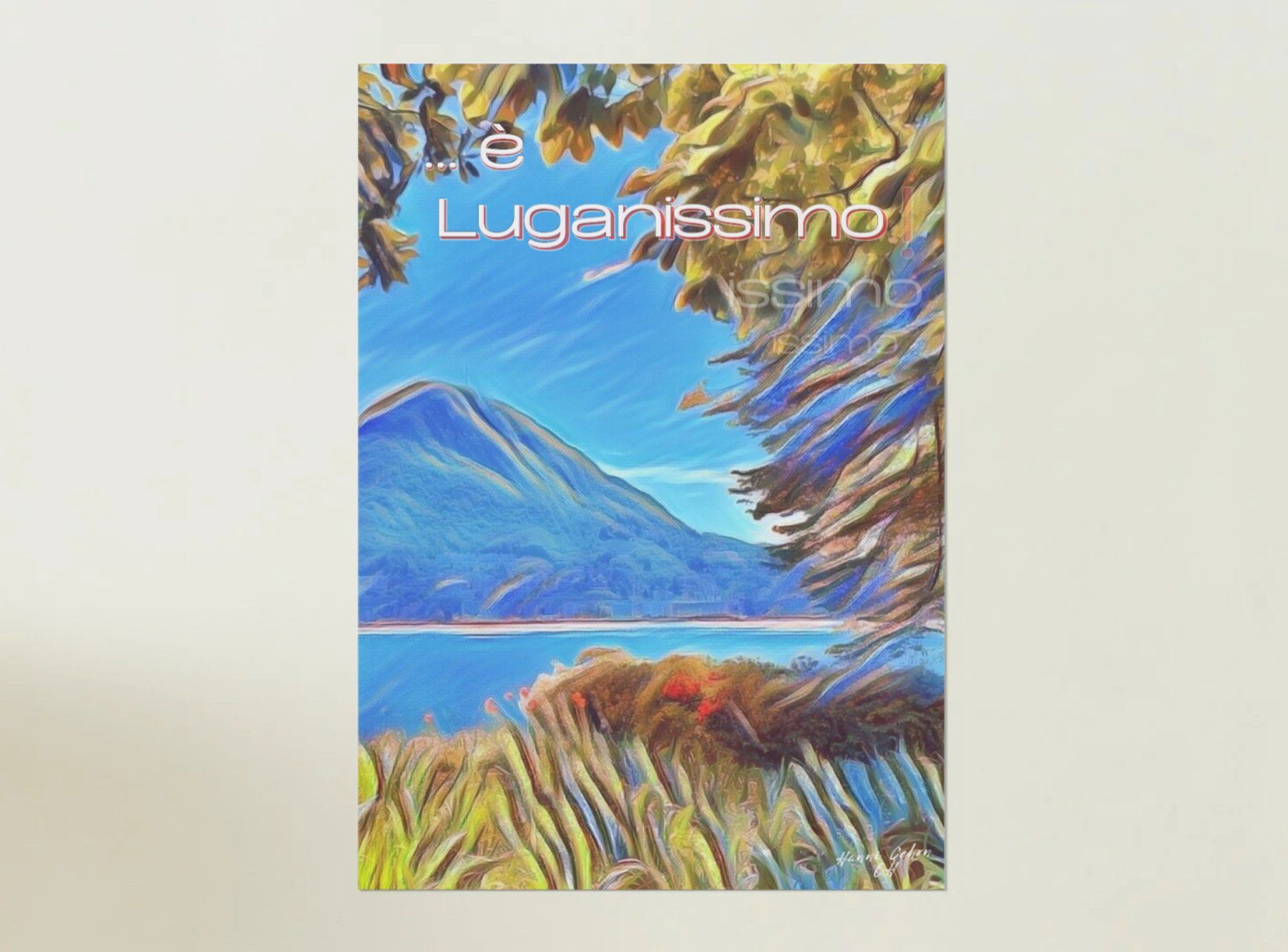 Foto & Immagini: ein Hanni Gehrn Poster von Lugano – Nuovo e nell'imballaggio originale da Zürich venduto da Posterrama 1
