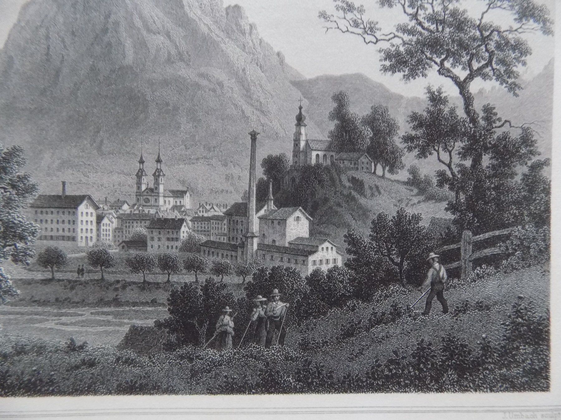 Stiche: Glarus Stahlstich von Rohbock – Gebraucht aus Risch von Antikfee 2