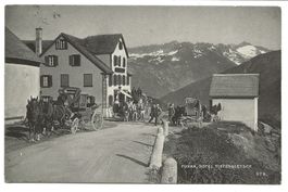 Furkastrasse (UR/VS) Hotel Tiefengletsch - Postkutsche 1913