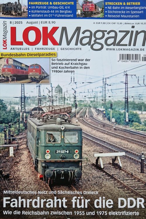 Lok Magazin 8/2025: Fahrdraht für die DDR (Gebraucht) in Safenwil für ...