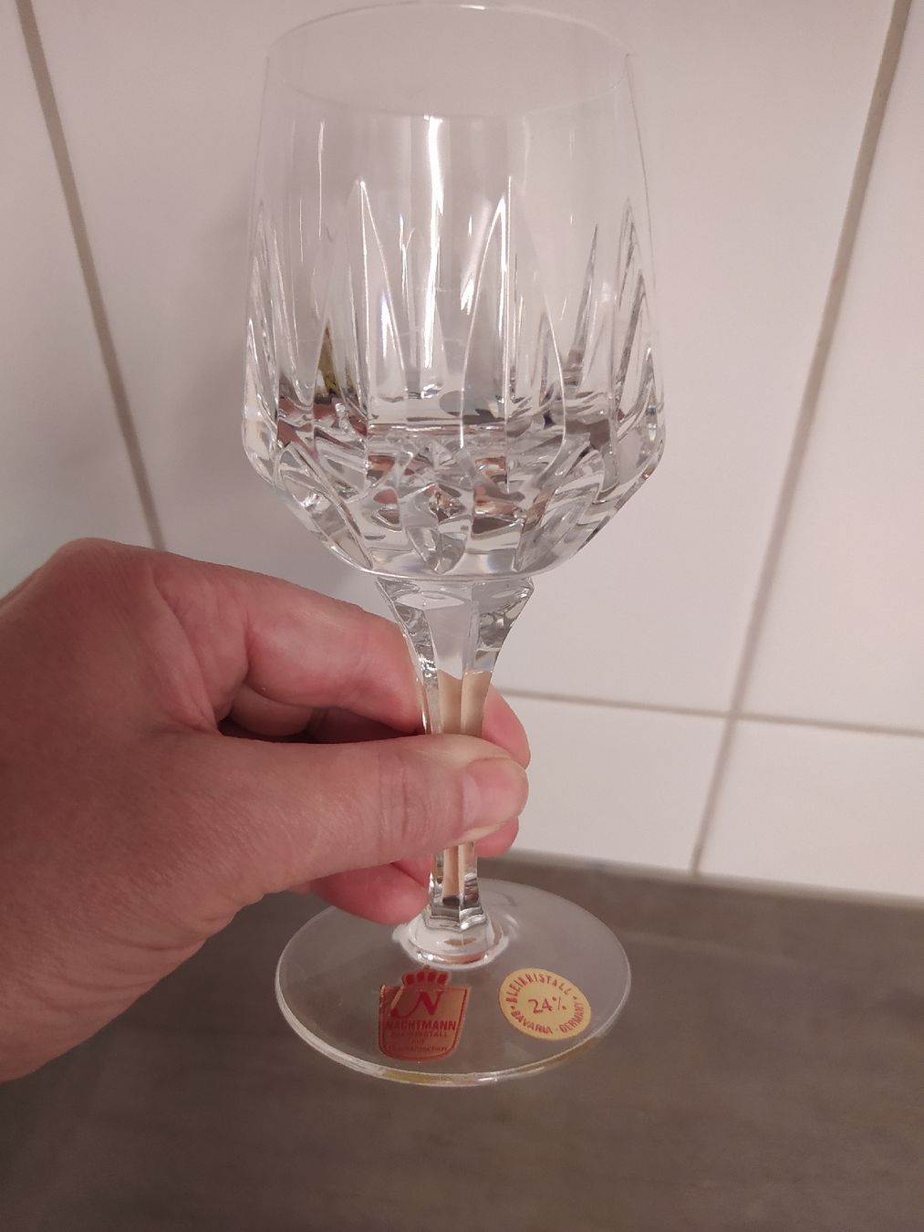 Bicchieri: Kristallglas mit Etikett 15 cl – Usato da Möhlin venduto da mik_h72m 3