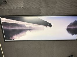 Bild mit Steg und Nebel 140x40cm guter Zustand