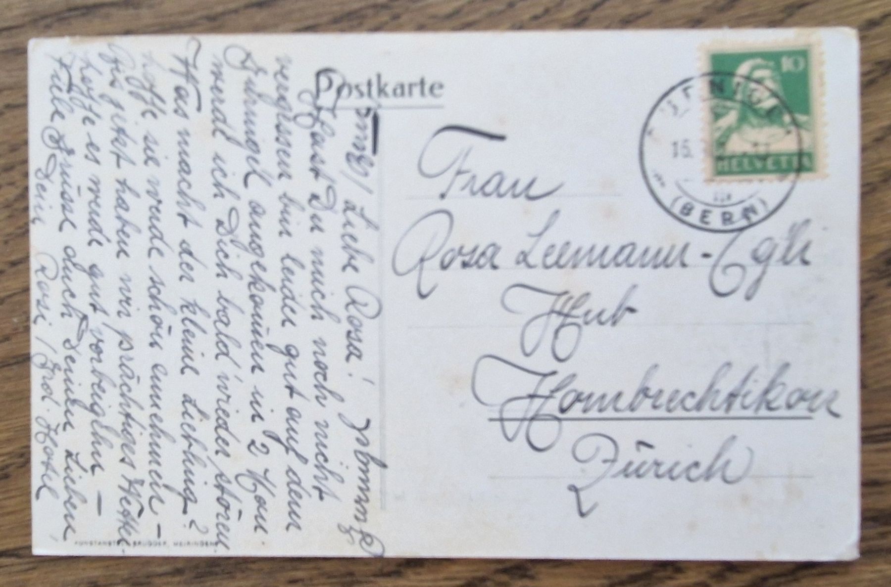 Ansichtskarten: Bad-Gurnigel b. Bern 1923 – Gebraucht aus Ebikon von Donar50 1