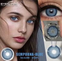 Farbige Kontaktlinsen Semporna Blue (Jahreslinsen)