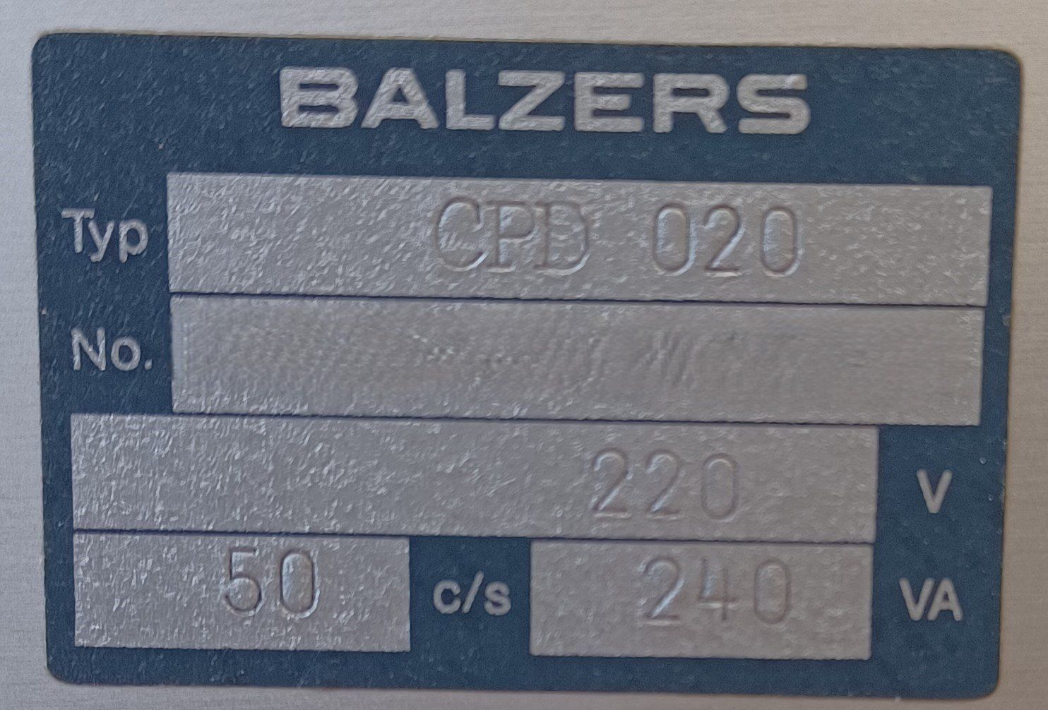Accessori da laboratorio: Balzers  CPD 020 Critical Point Dryer – Difettoso da Niederdorf venduto da LeptonAG_Labor 5