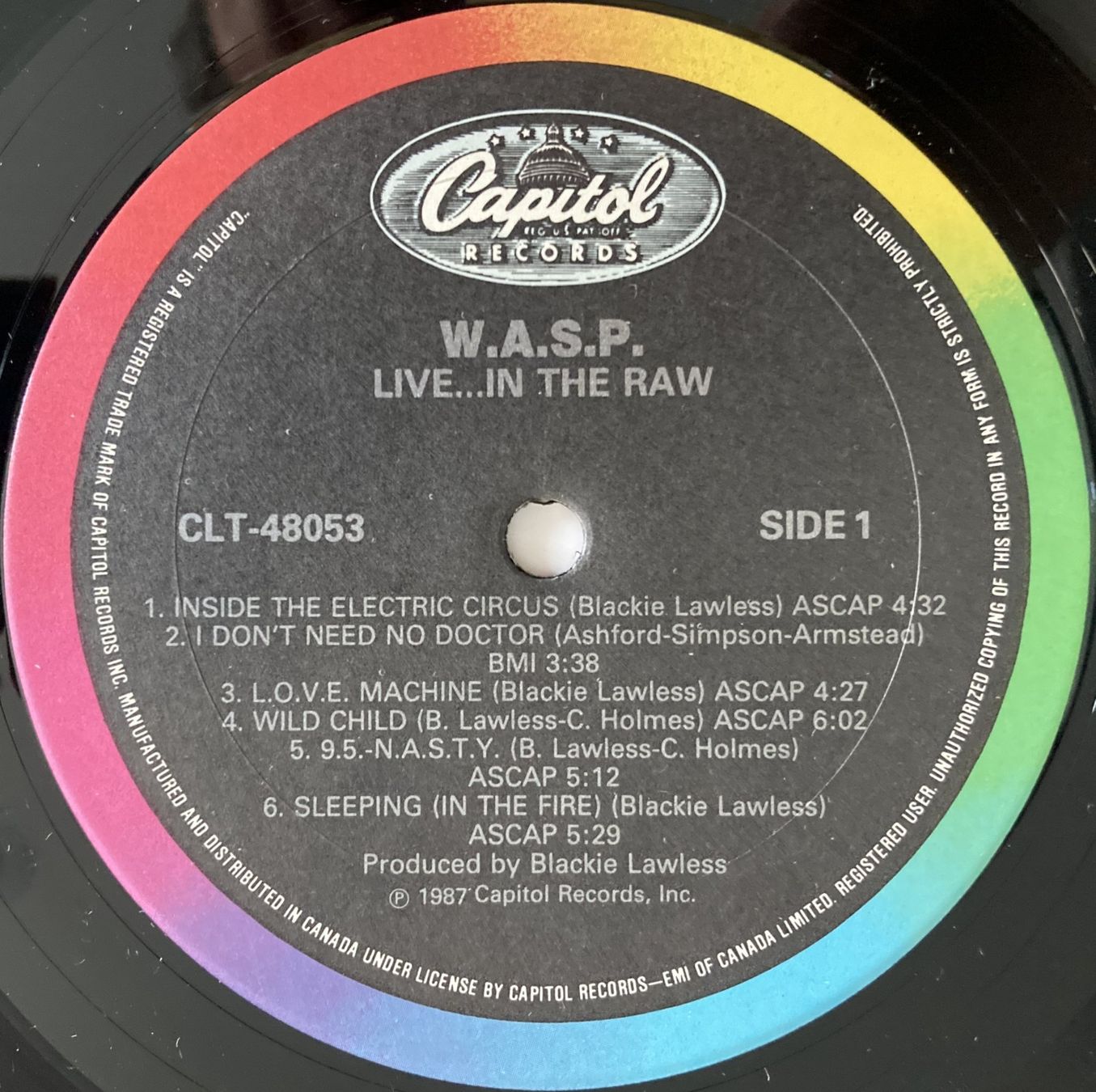 Schallplatten: W.A.S.P. - LIVE... IN THE RAW – Gebraucht aus Bottens von hotter-than-hell 3