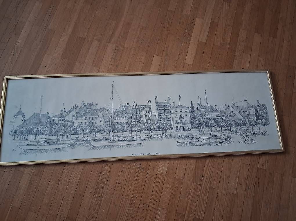 Stiche: Vue du quai de Morges, encadrée – Gebraucht aus Morges von pie_nbl7