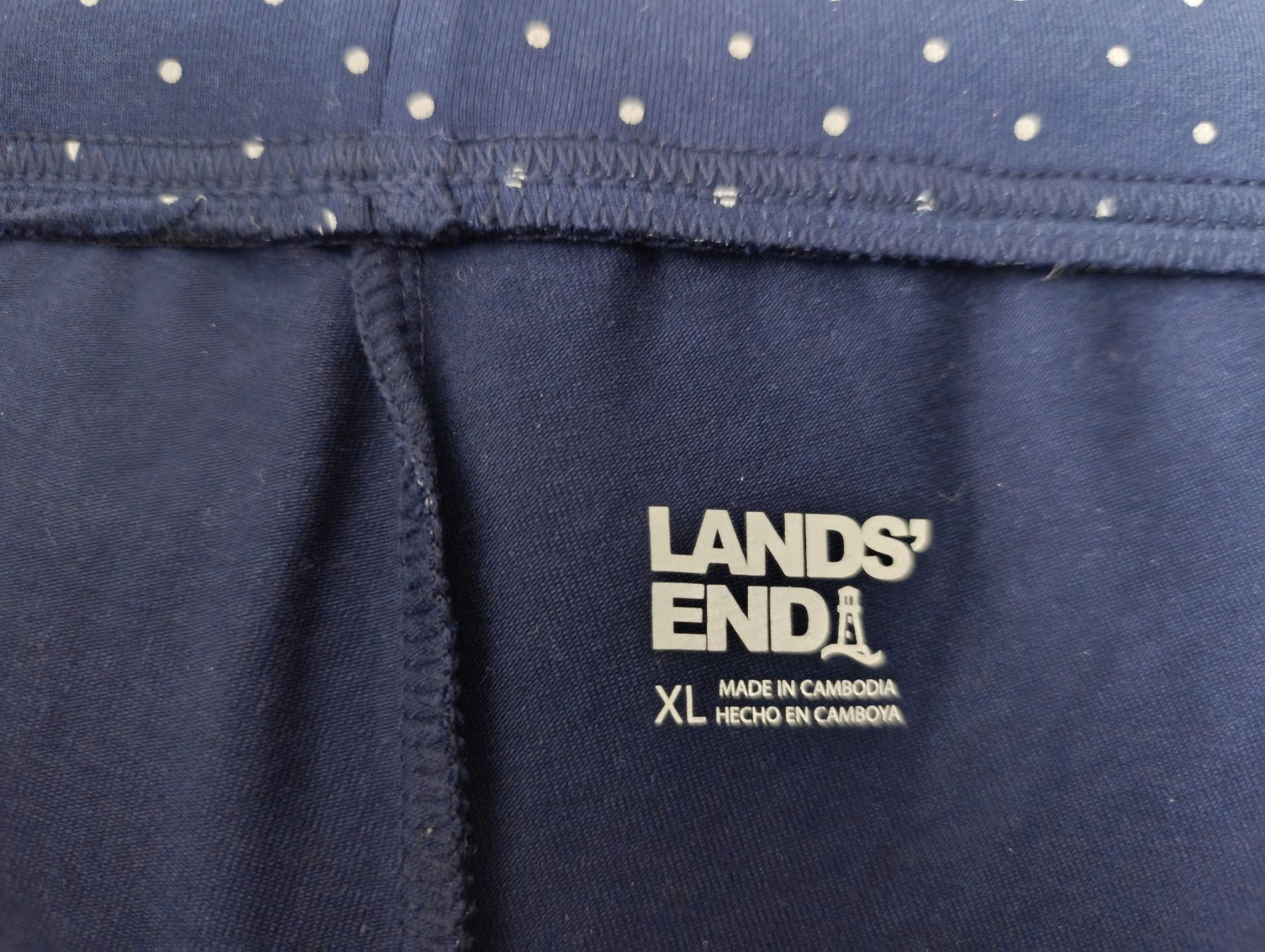 Pantalons: Pantalon bleu marine à petits pois blancs – Neuf (Voir description) à St-Cergue par Neviana 2