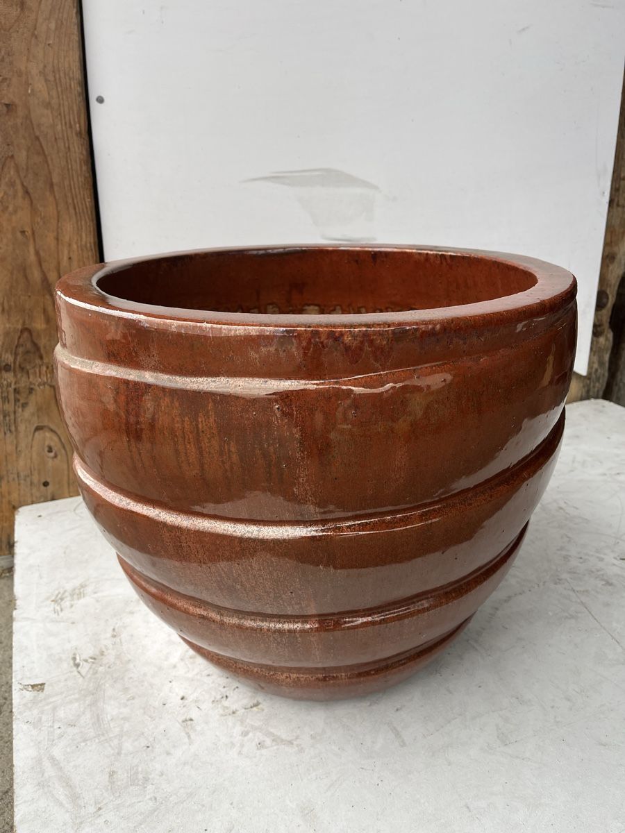 Blumentöpfe: Gartentopf / Keramik glasiert / Kupferrot – Neu (gemäss Beschreibung) aus Wetzikon ZH von seli03 4