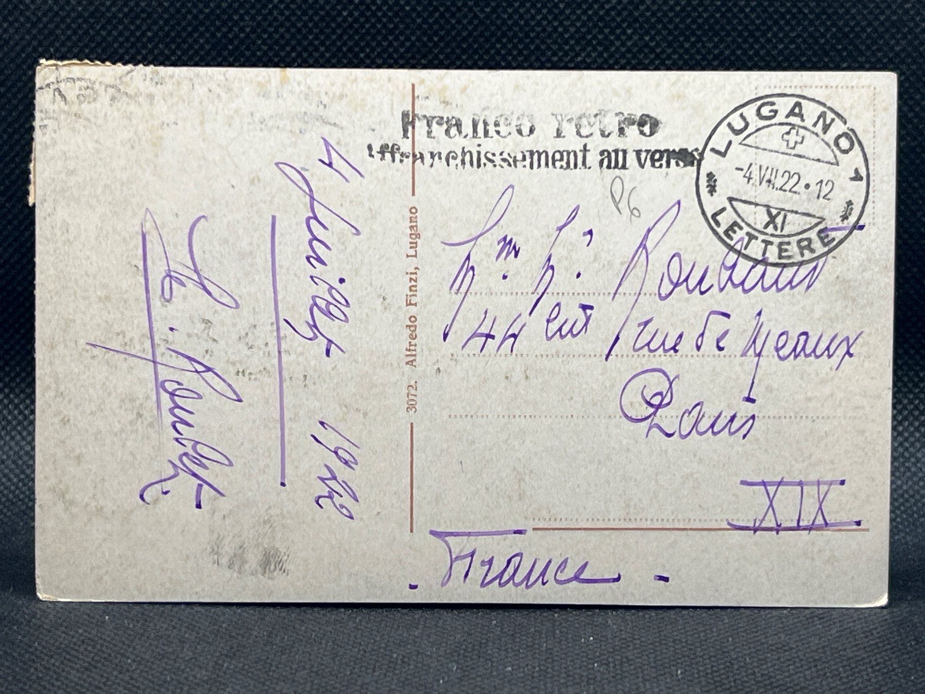 Cartoline postali: Lago di Lugano - Morcote – Usato da Widnau venduto da Brusi9 1