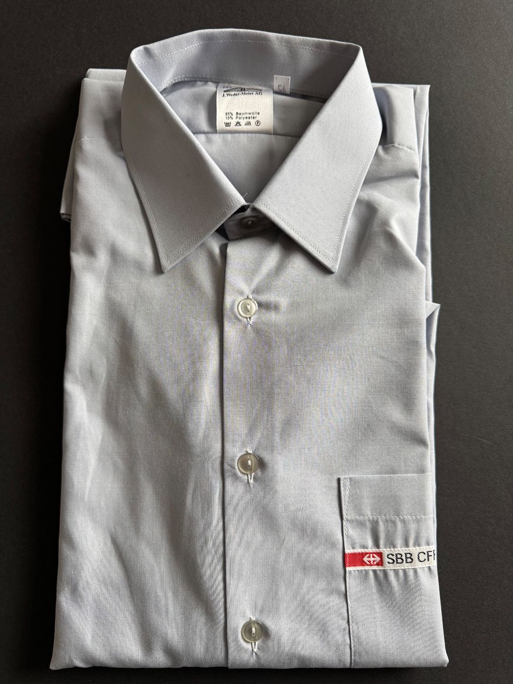 SBB/CFF/FFS Uniformi: SBB Hemd, hellblau, Grösse 38, Top Zustand, Neu! – Nuovo (secondo la descrizione) da Feldmeilen venduto da Allerlei3112