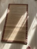 2x Bambusmatte mit Textilrand naturfarben Top Zustand