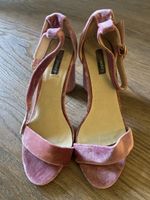Sandaletten rosa Samt Grösse  38 NEU