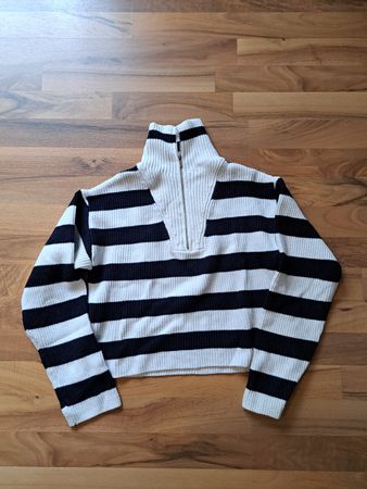MNG Pullover gestreift mit Reissverschluss Grösse XS 