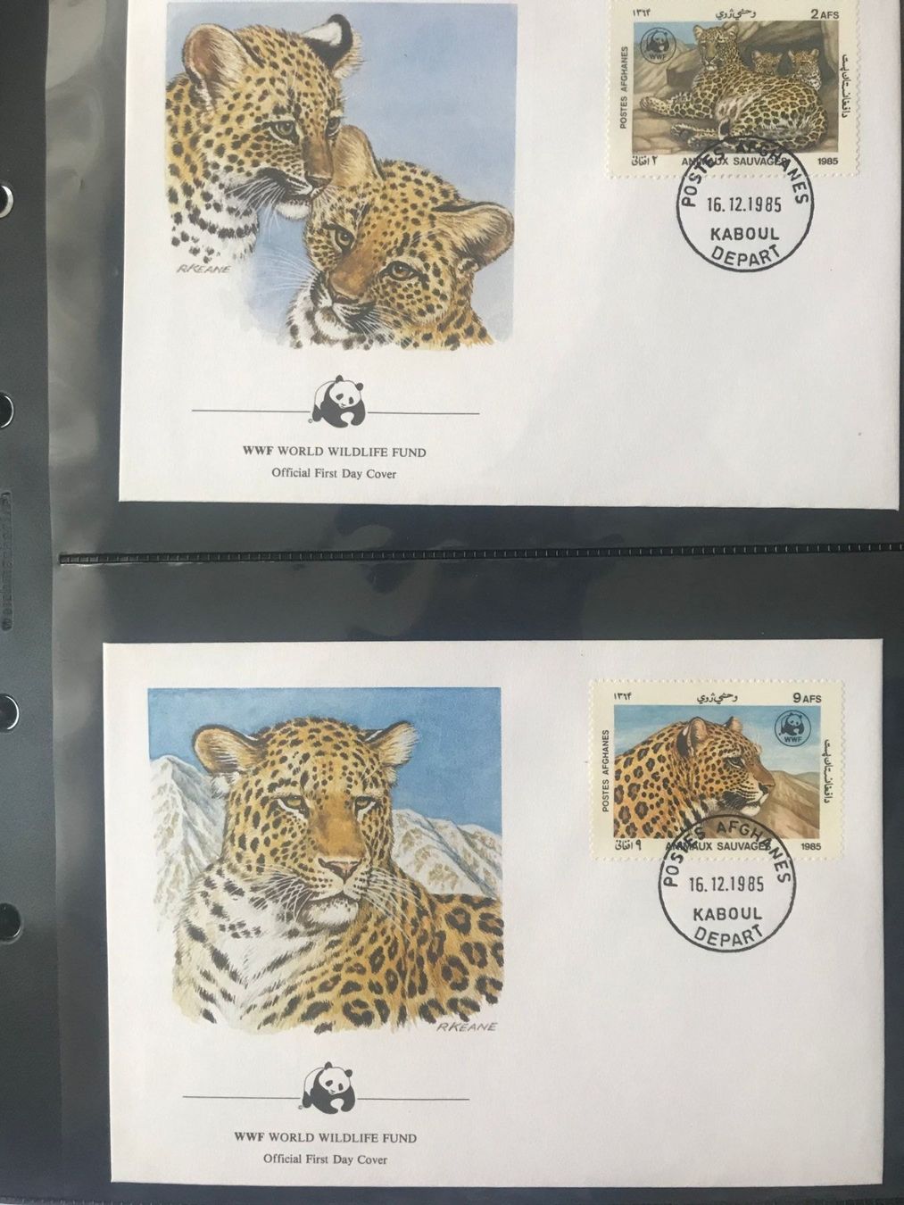 Tutti i francobolli: WWF Afghanistan 1985 Satz Leopard illustr. Ersttagsbriefe – Nuovo (secondo la descrizione) da Winterthur venduto da schnueps