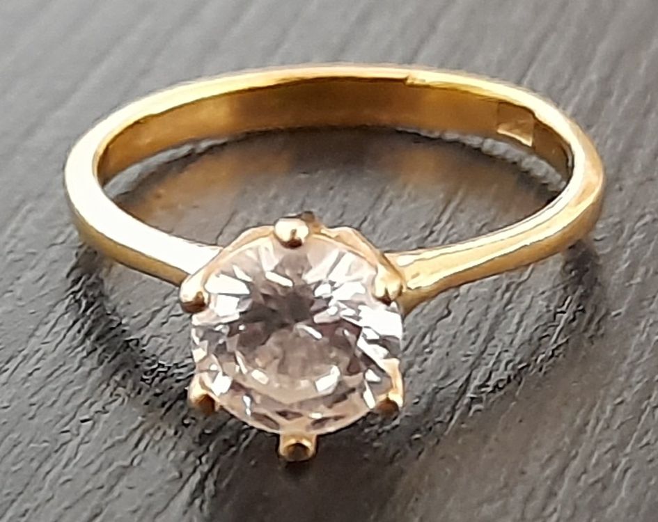 Bague En Plaqué Or Taille 53 - Sans Marque, Neuve Sans Emballage