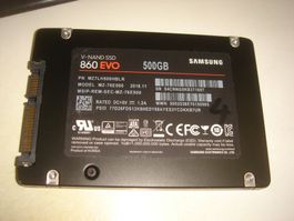 1 stück 500gb ssd. Samsung 860 evo. Getestet. Siehe Details