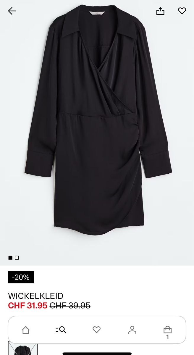 H&M Kleider: Schwarzes Wickelkleid, Grösse S – Neu und originalverpackt aus Sursee von Alyel