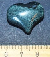 Deko – Heilsteine– R-147 - Blutstein Jaspis Herz– 25x20x12mm
