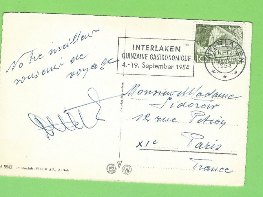 Cartoline postali: Interlaken - Kuhrsaal mit Blumenuhr – Usato da Zürich venduto da t24_de 1