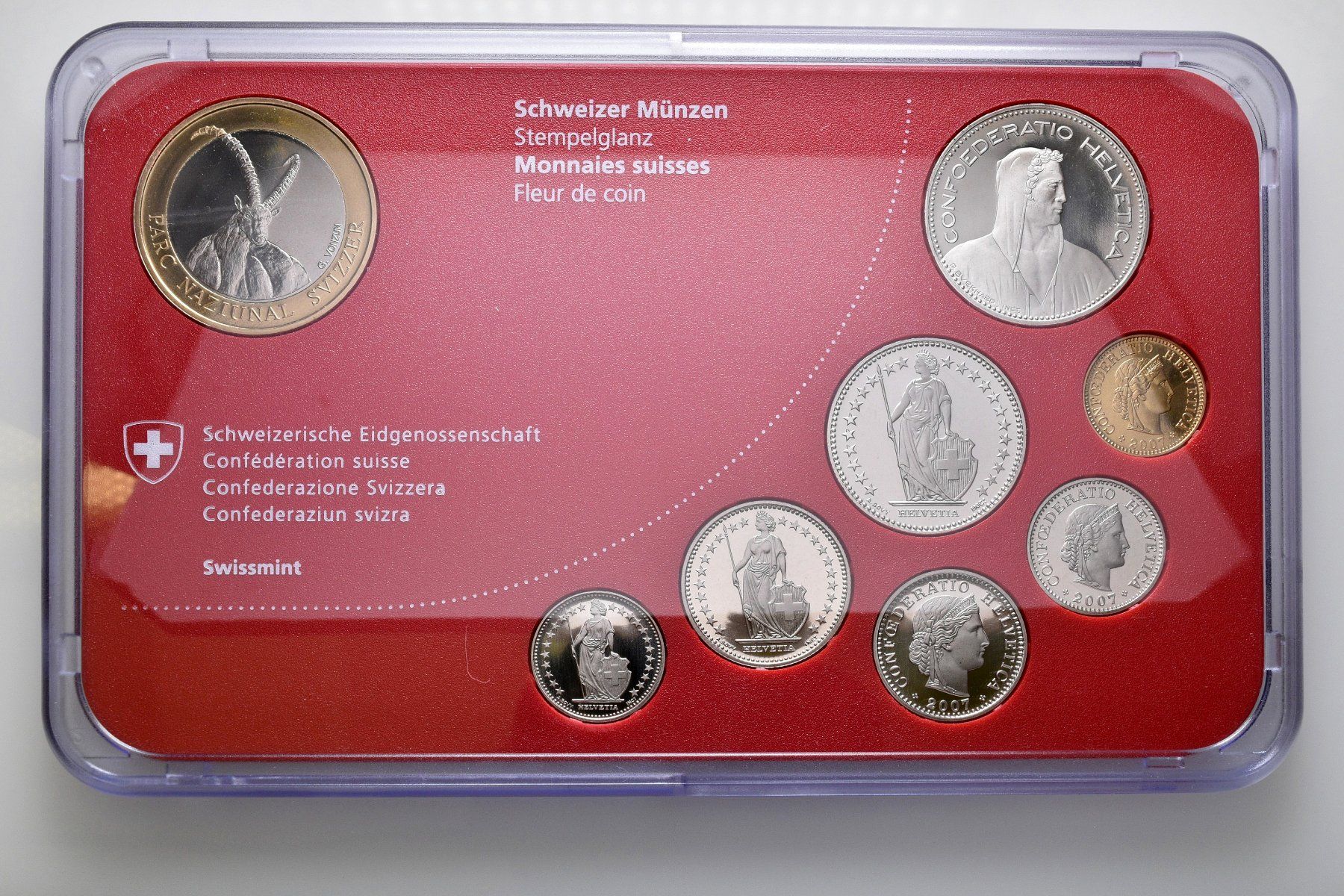 Alle Münzen: Schweiz. 2007. Münzsatz Swissmint. Steinbock - stgl – Neu (gemäss Beschreibung) aus Solothurn von Numis_4500 1