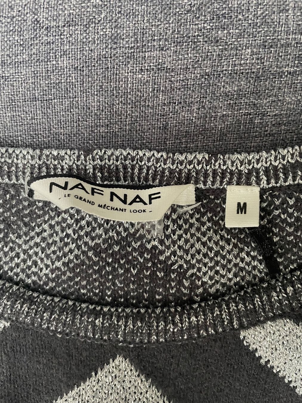 Nafnaf Maglioni & Felpe: Cooler grau/silberner NAF NAF Zickzackpullover Gr M neu – Nuovo (secondo la descrizione) da Zürich venduto da Pony74 4