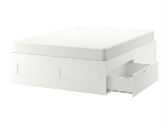 Lits: Letto BRUMNES bianco con contenitore – D'occasion à Fribourg par Ghilardini_Emi 2