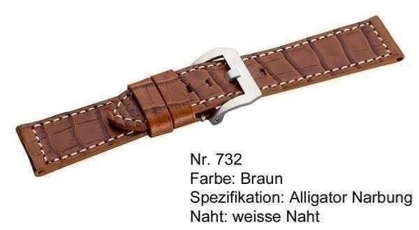Uhrenband Leder extrabreit 26mm 4 Farben 2