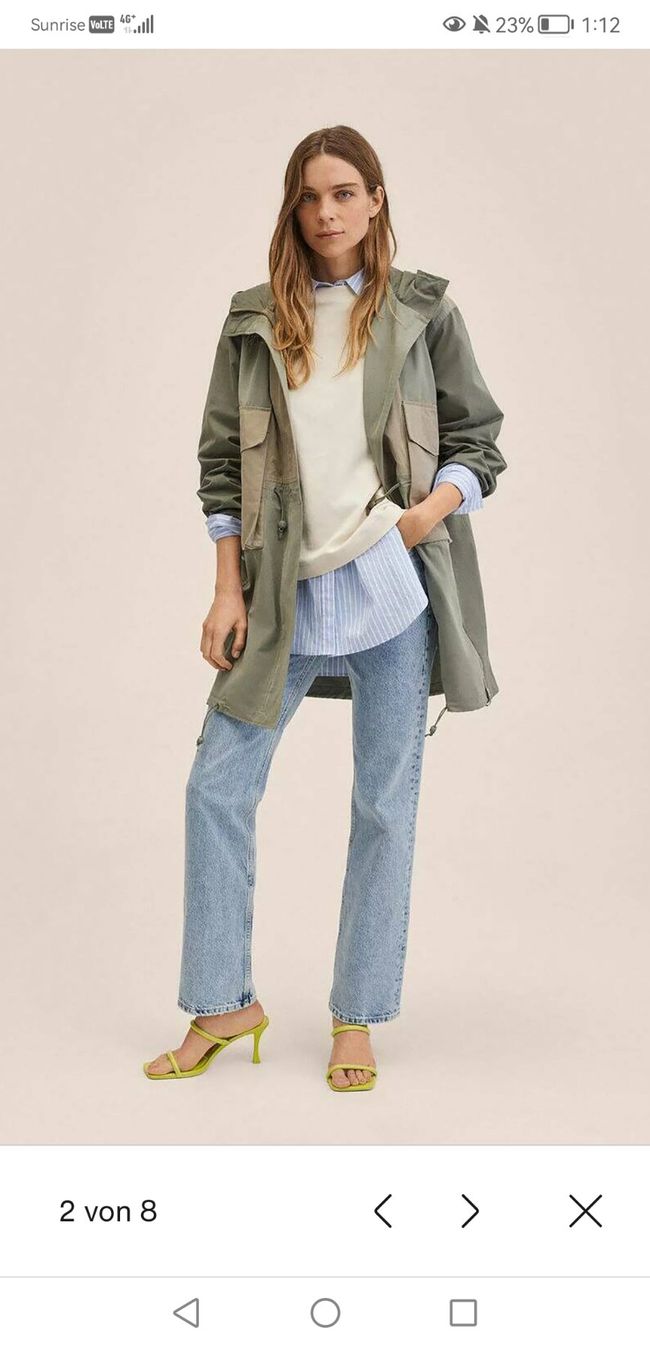 Mango Giacche: Mango Safari Parka khaki S 36 – Usato da Uster venduto da b4x_ric 1