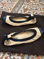 Chanel Ballerinas (beige schwarz Leder / 39)